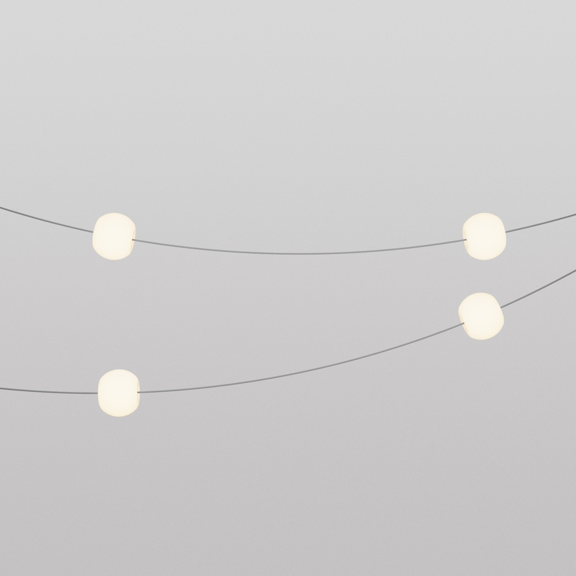Outdoor 4-Light String Light for wet locations Gray, Power supply with US plug - Marina4 Cherry 140 cm