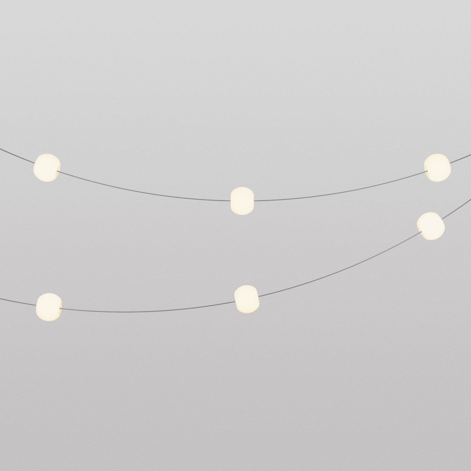 Outdoor 6-Light String Light for wet locations Gray, Power supply with US plug - Marina6 Cherry 140 cm