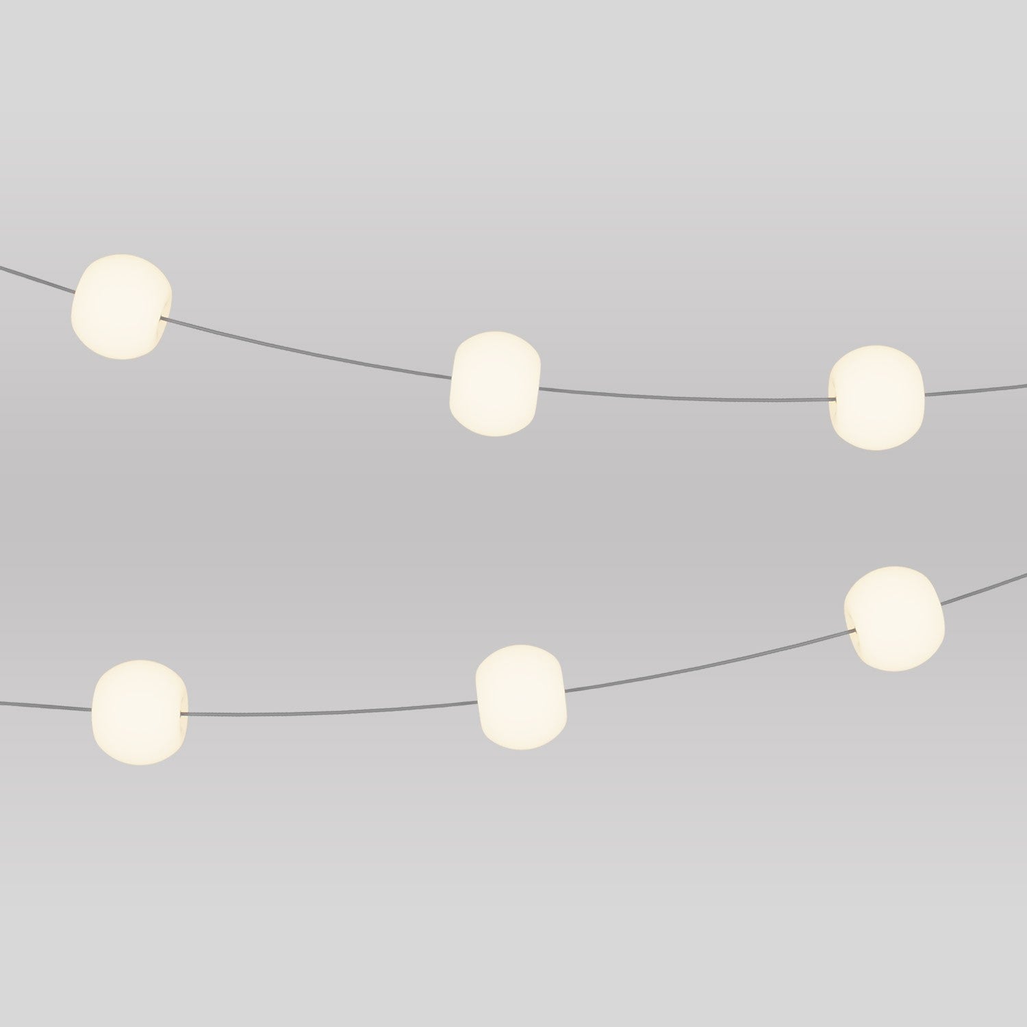 Outdoor 6-Light String Light for wet locations Gray, Power supply with US plug - Marina6 Cherry