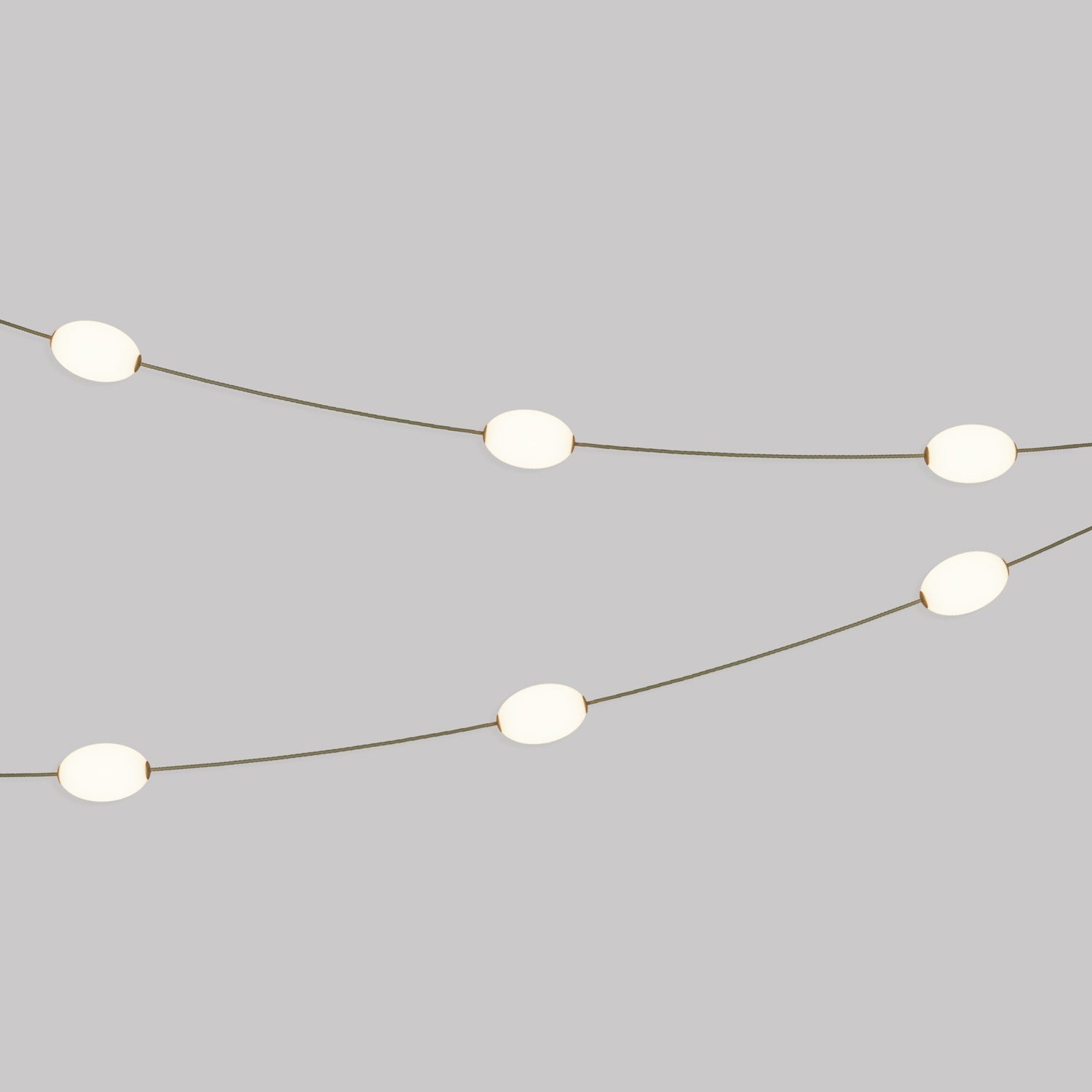 Outdoor 6 - Light String Light for wet locations Olive Green, Power supply with US plug - Marina6 - Creative Cables