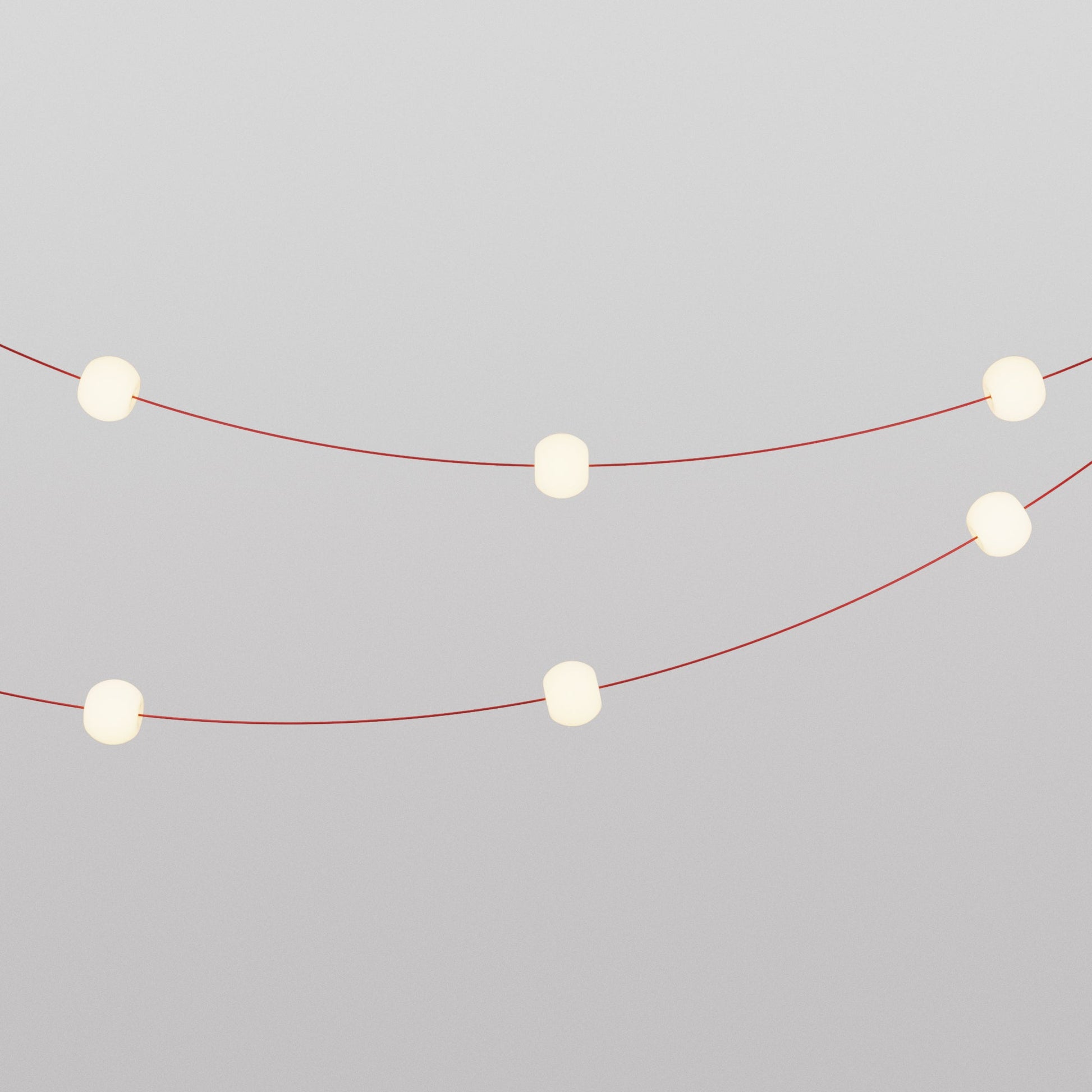 Outdoor 6-Light String Light for wet locations Starfish Red, Power supply with US plug - Marina6 Cherry 140 cm