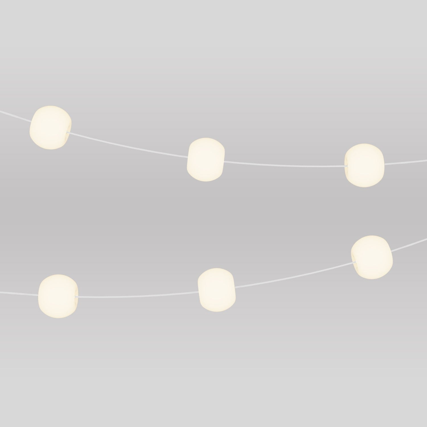 Outdoor 6-Light String Light for wet locations White Sand, Power supply with US plug - Marina6 Cherry