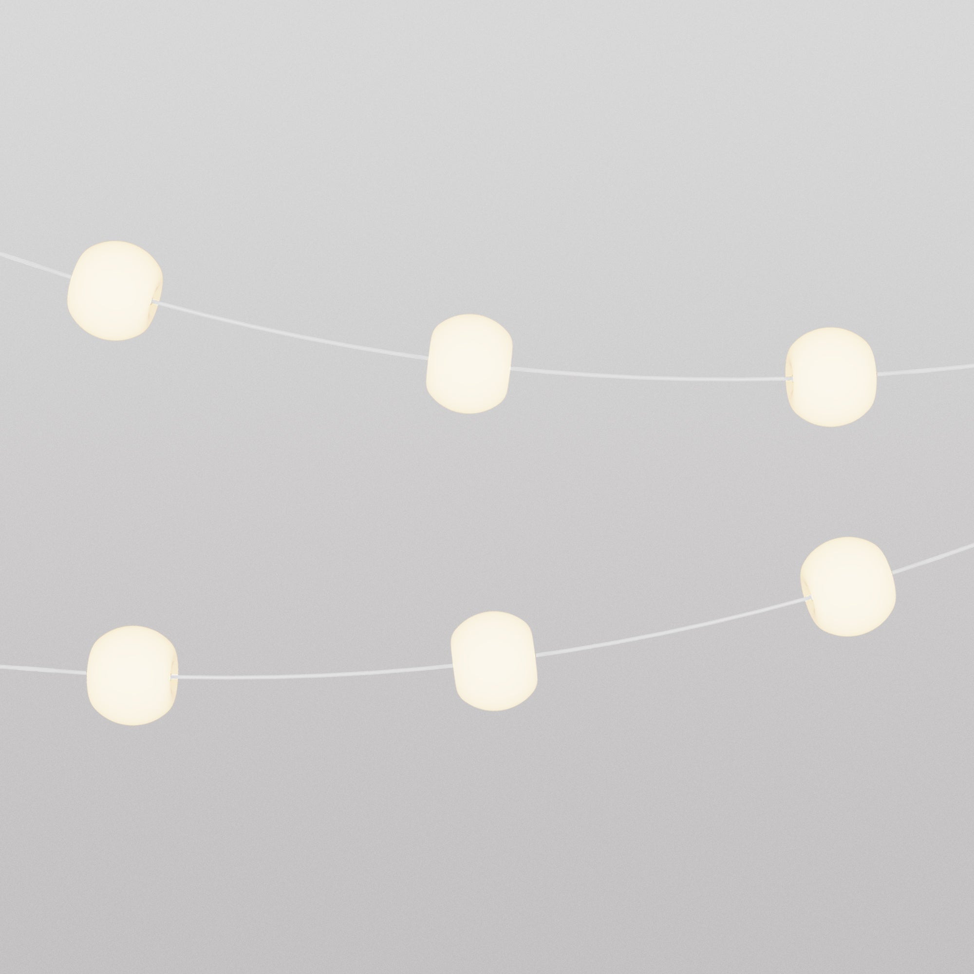 Outdoor 6-Light String Light for wet locations White Sand, Power supply with US plug - Marina6 Cherry 70 cm