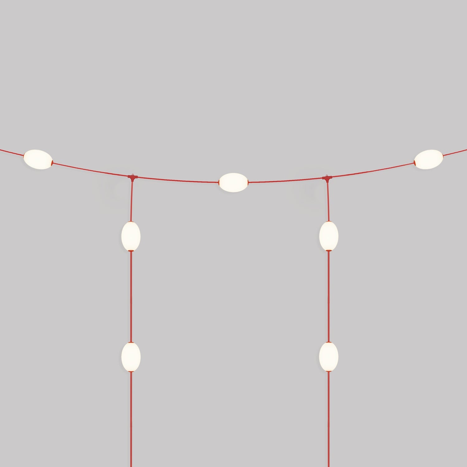 Outdoor Net String Light 7 - Light for wet locations Starfish Red, Power supply with US plug - Marina GRID - Creative Cables