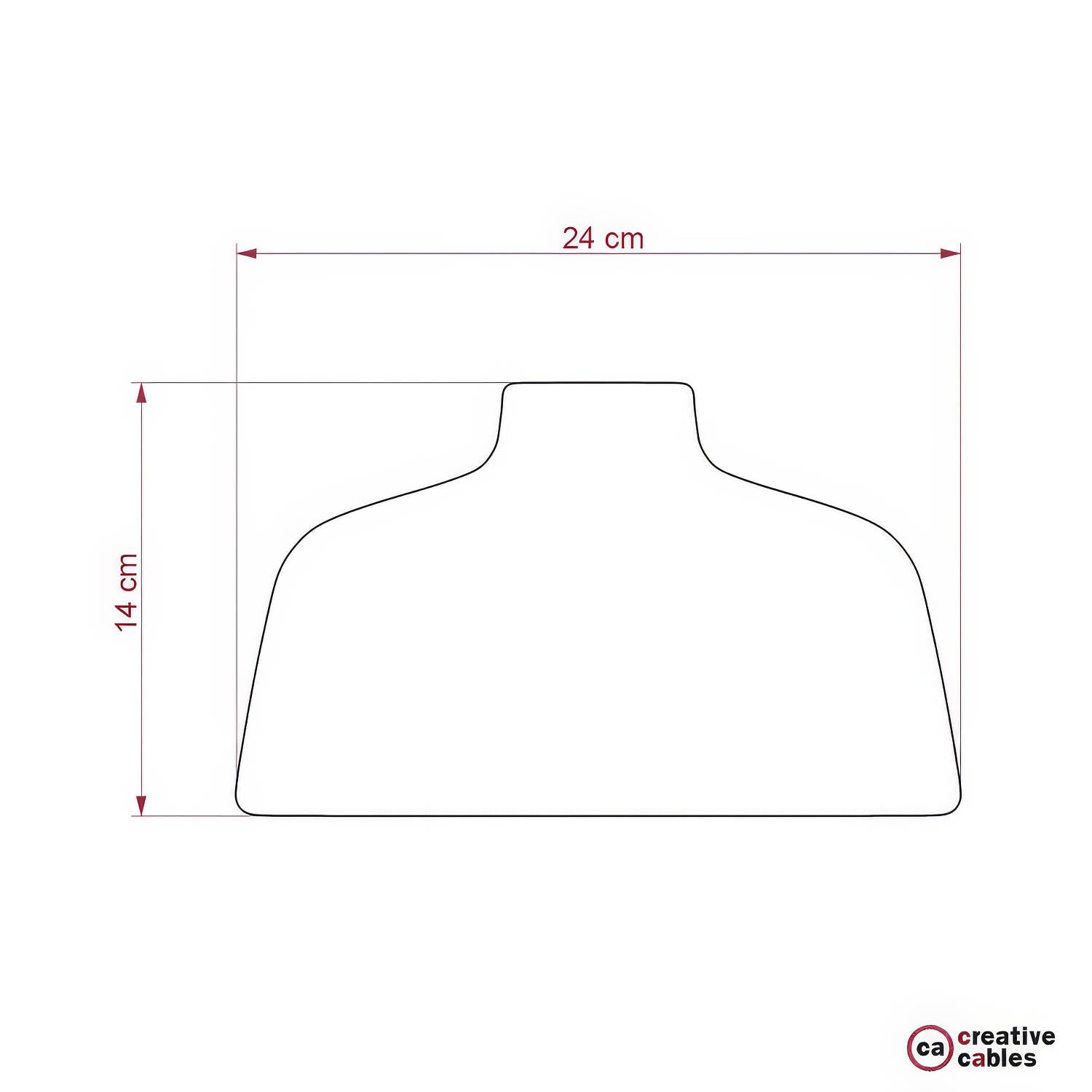 Paralume Coppa in ceramica, collezione Materia - Made in Italy - Evergreen striato