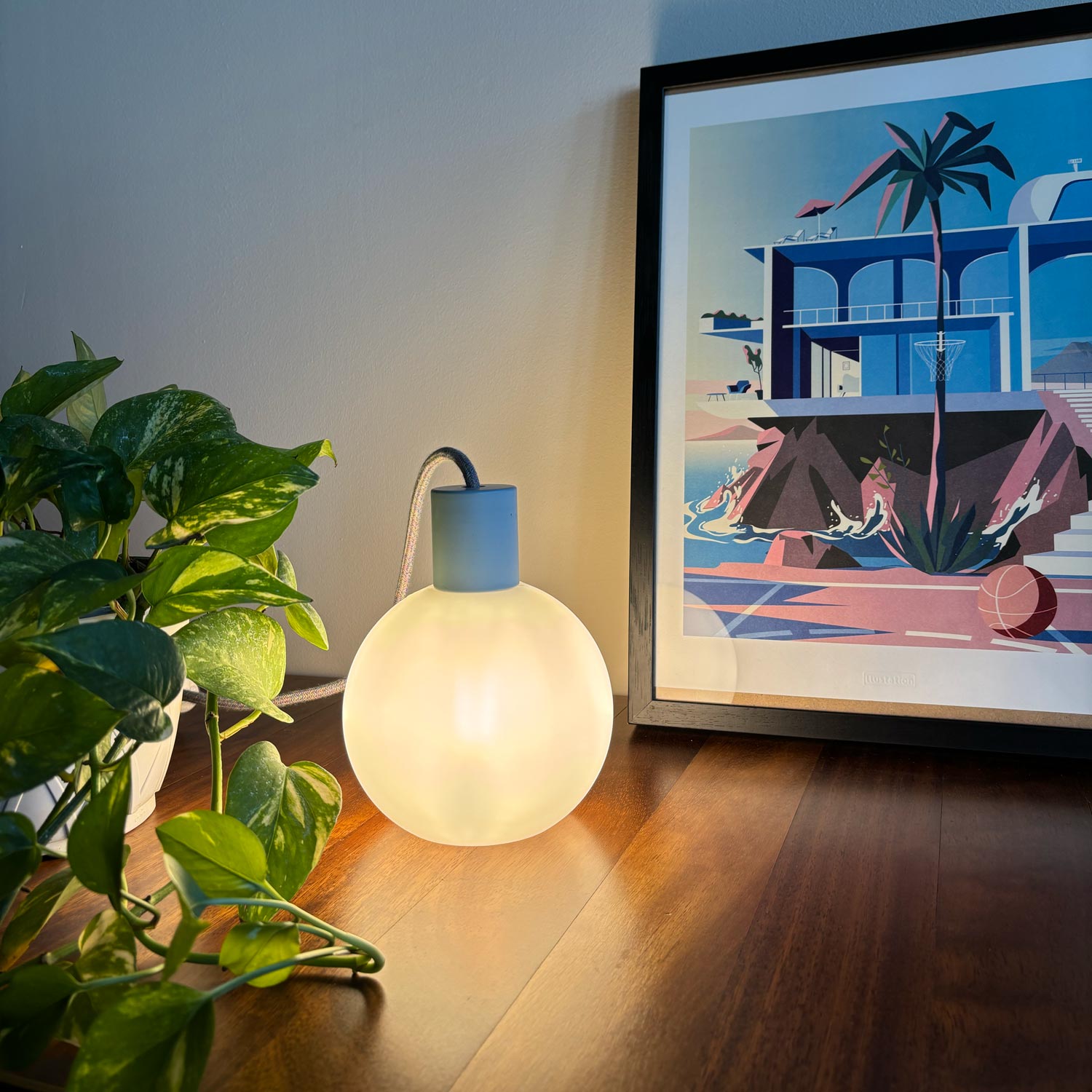 Round lampshade for indoor and outdoor use - White – Creative Cables