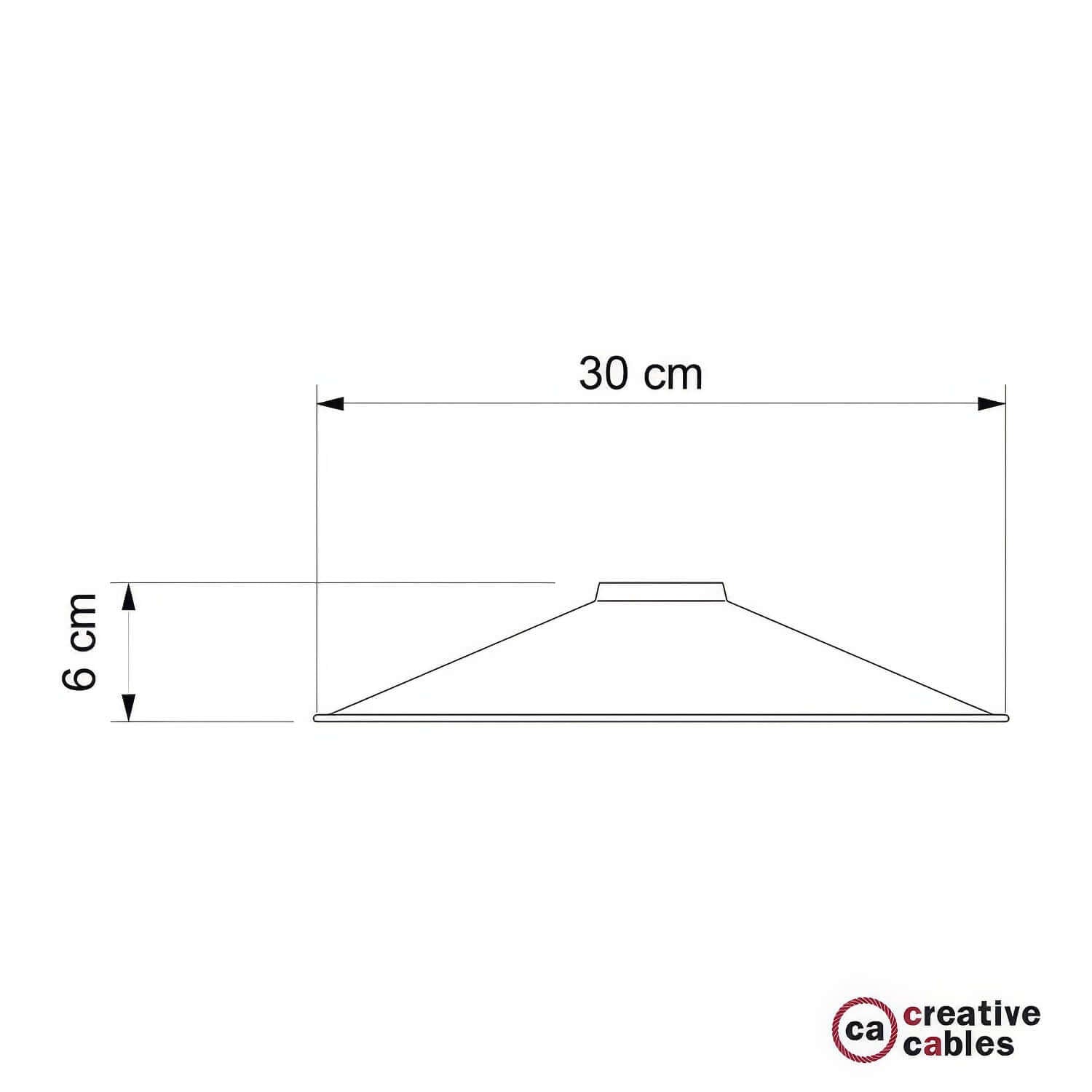 Paralume Swing in metallo smaltato con attacco E27 - Nero - Creative Cables