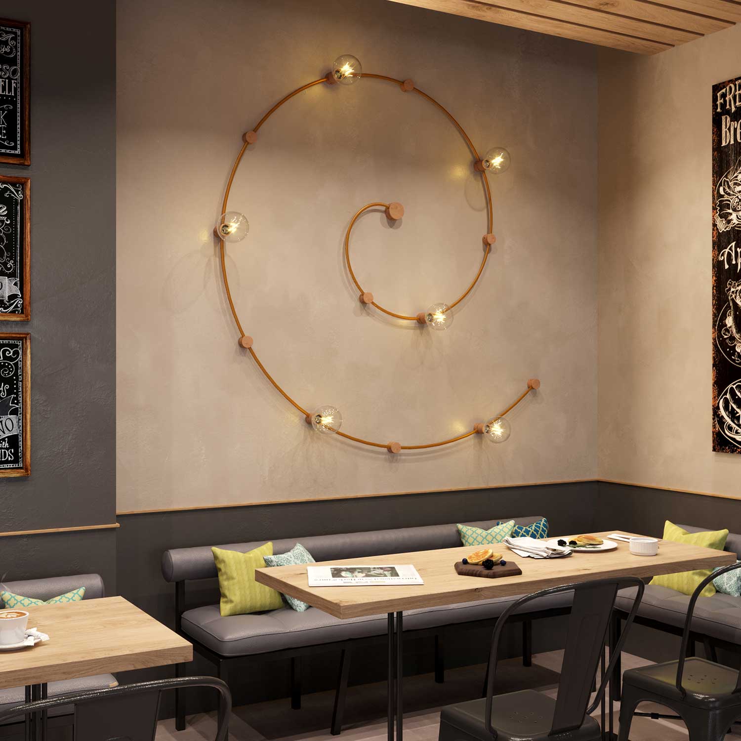 Passacavo in legno per cavo per catenaria e sistema Filé. Made in Italy - Neutro