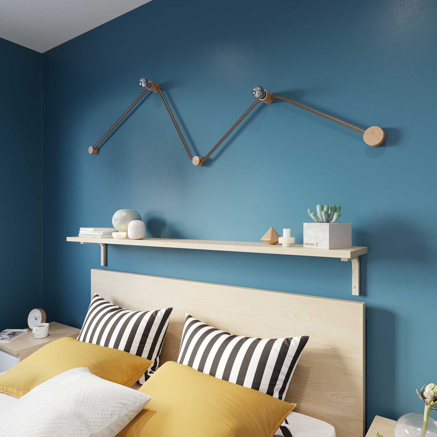 Portalampada in legno per cavo per catenaria e sistema Filé. Made in Italy - Neutro