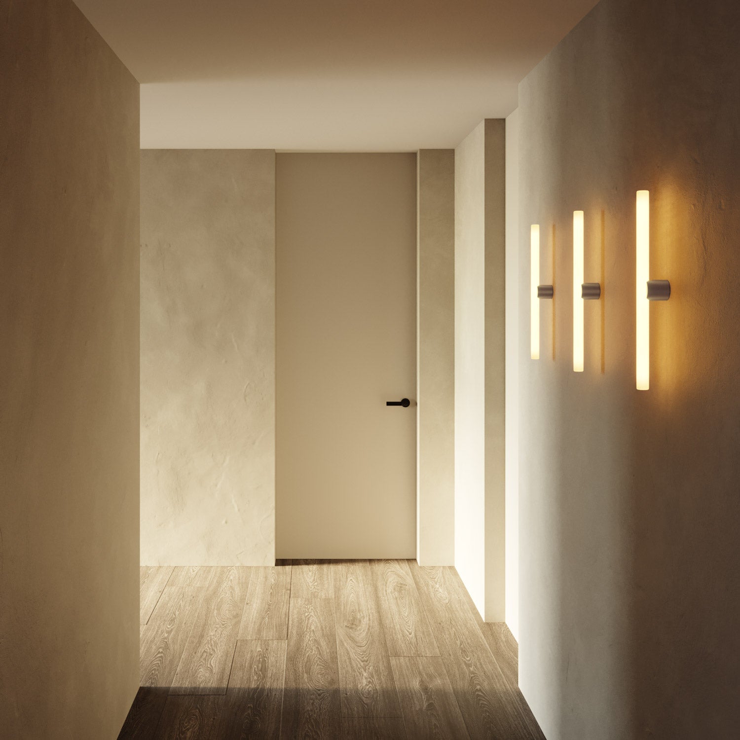 Portalampada S14d in metallo da parete o soffitto - Titanio satinato
