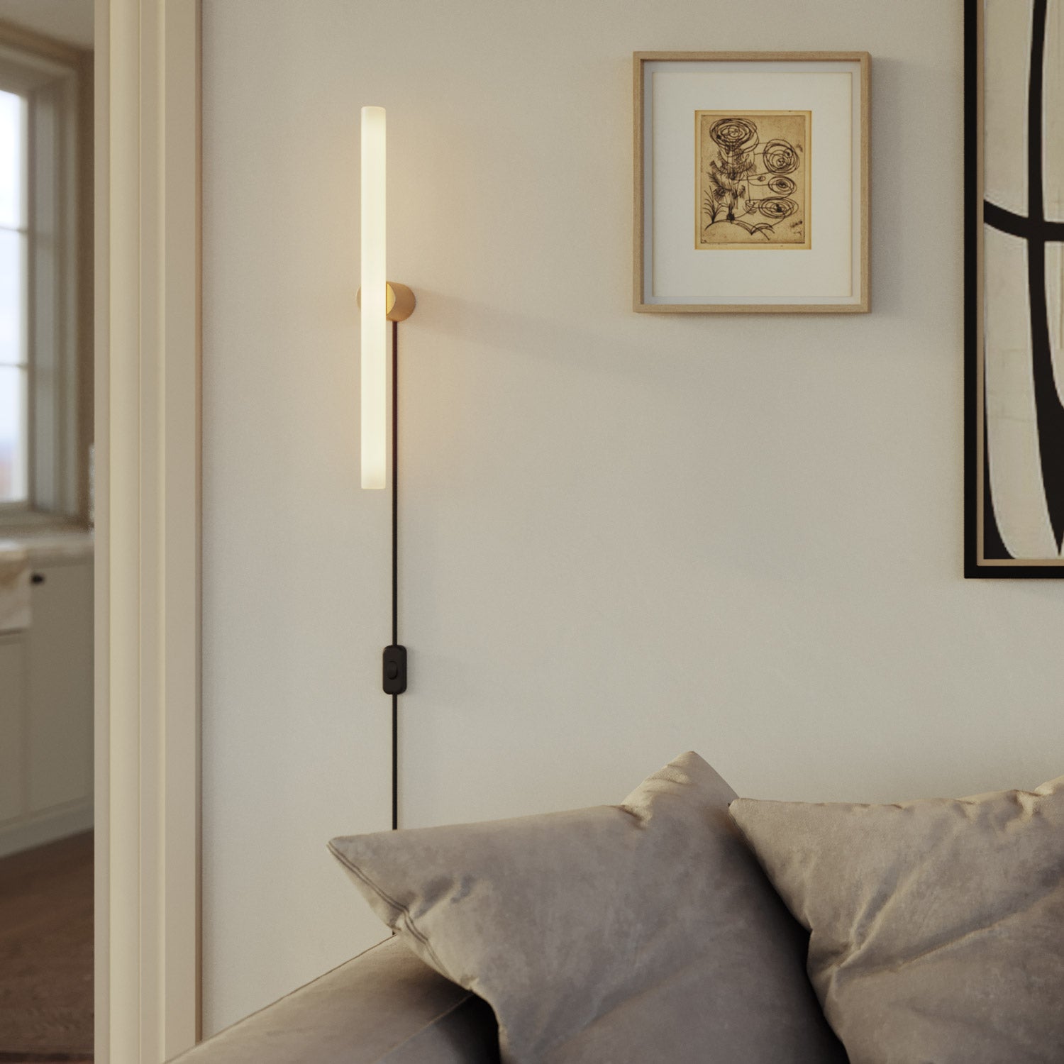 Portalampada S14d Spostaluce in metallo da parete o soffitto - Bronzo satinato