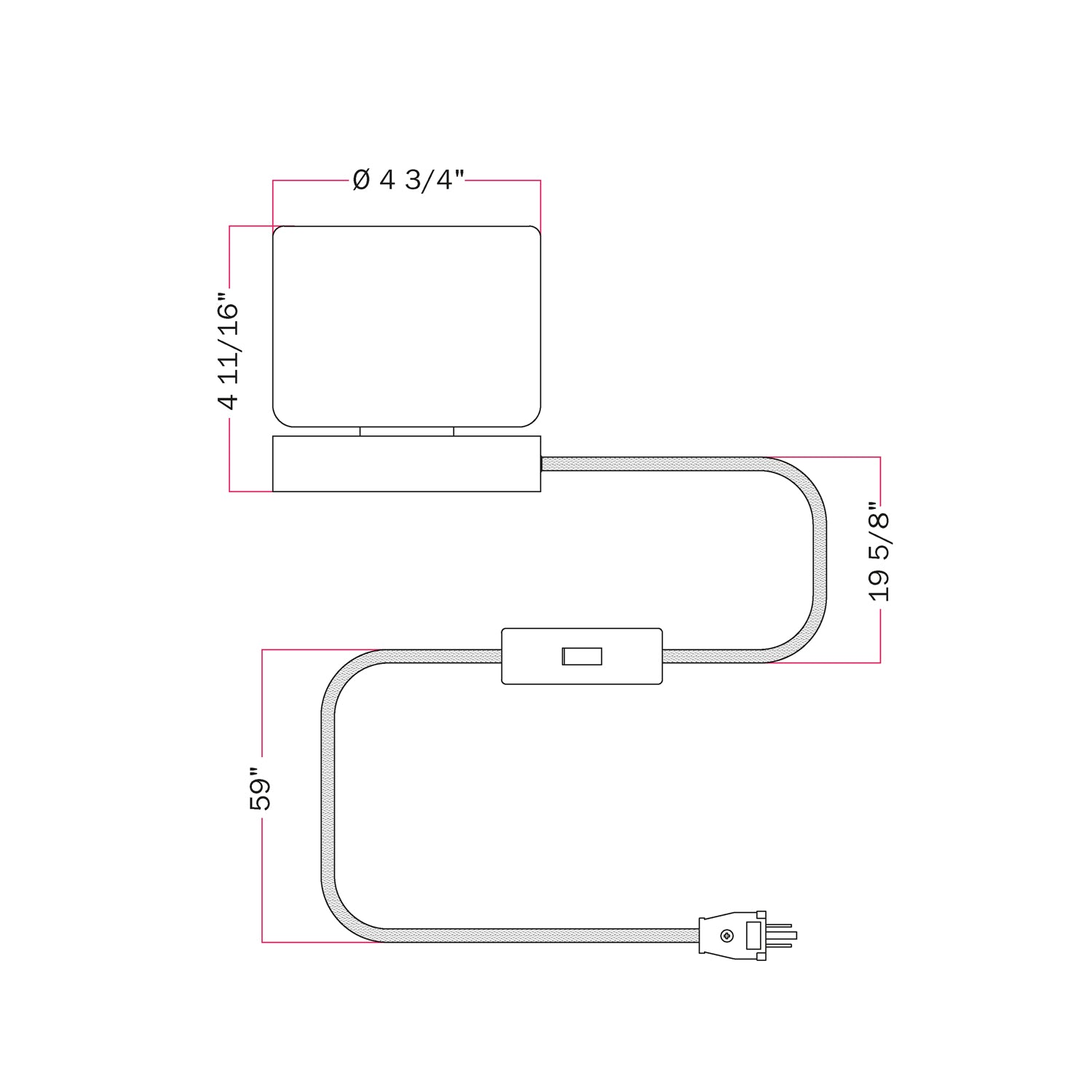 Posaluce Ghost table lamp - Brushed titanium