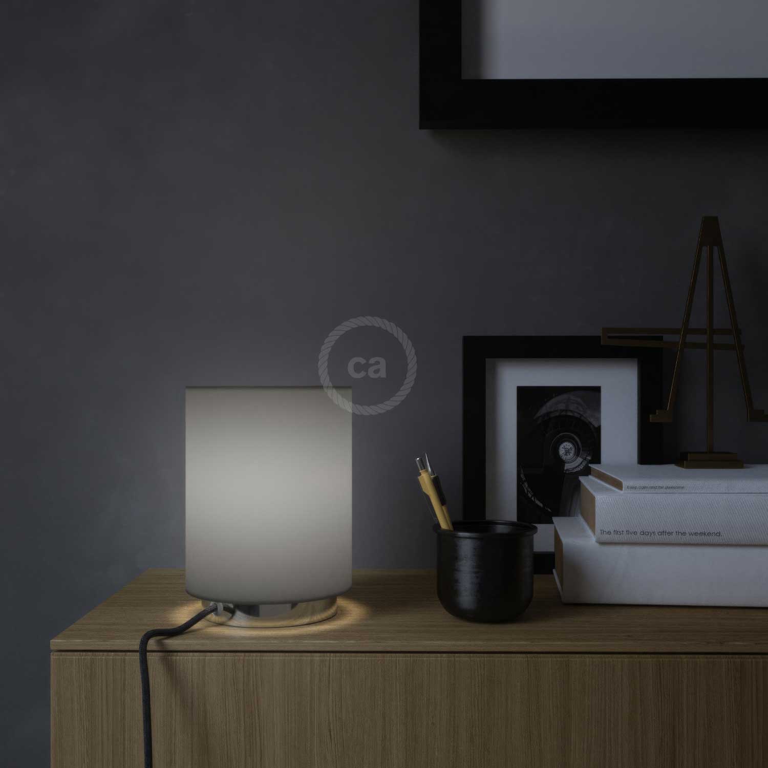 Posaluce metal base with Cilindro lampshade - Electra Pinguino