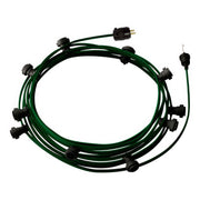 Ready-to-use 40ft String Light with 5 black Sockets, Hook and Plug - CM21