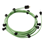Ready-to-use 40ft String Light with 5 black Sockets, Hook and Plug - CX08