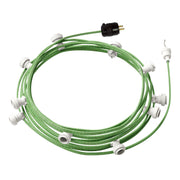 Ready-to-use 40ft String Light with 5 white Sockets, Hook and Plug - CX08