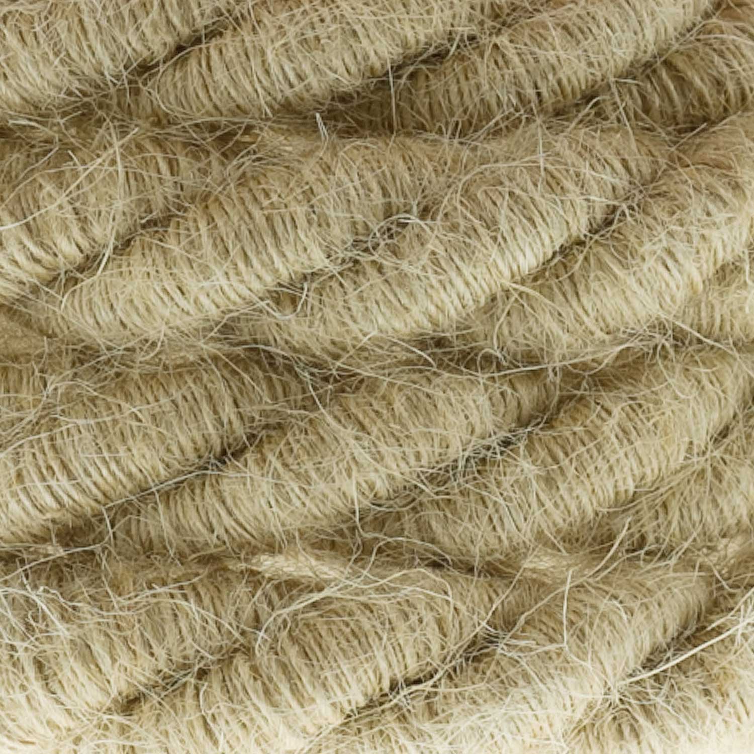 Rope electrical wire with 18/3 AWG conductors inside. Rough jute fabric ...