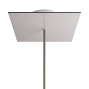 Rosone Rose-One quadrato, 200 mm con 1 foro e 4 fori laterali - Dibond Acciaio satinato Bianco