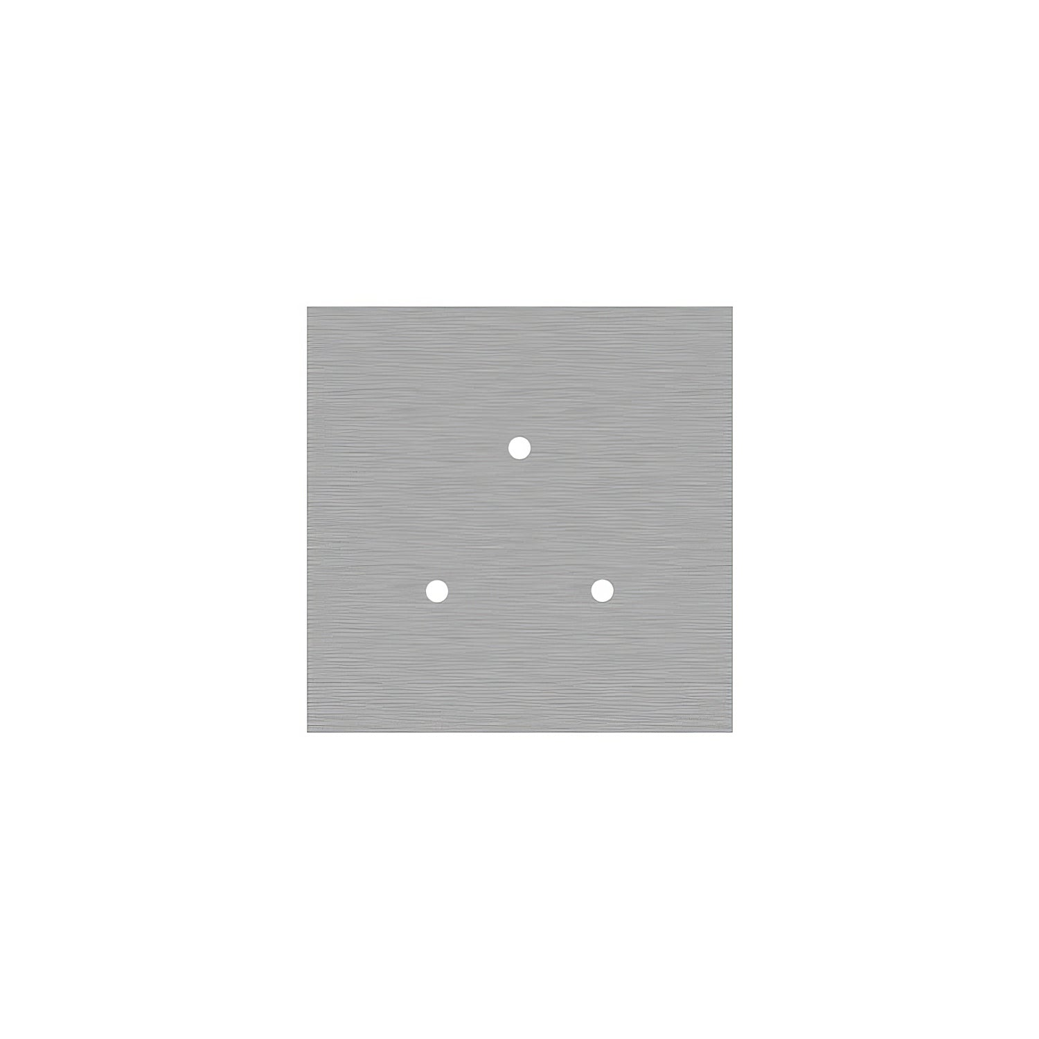 Rosone Rose-One quadrato, 200 mm con 3 fori e 4 fori laterali - Dibond Acciaio satinato Bianco