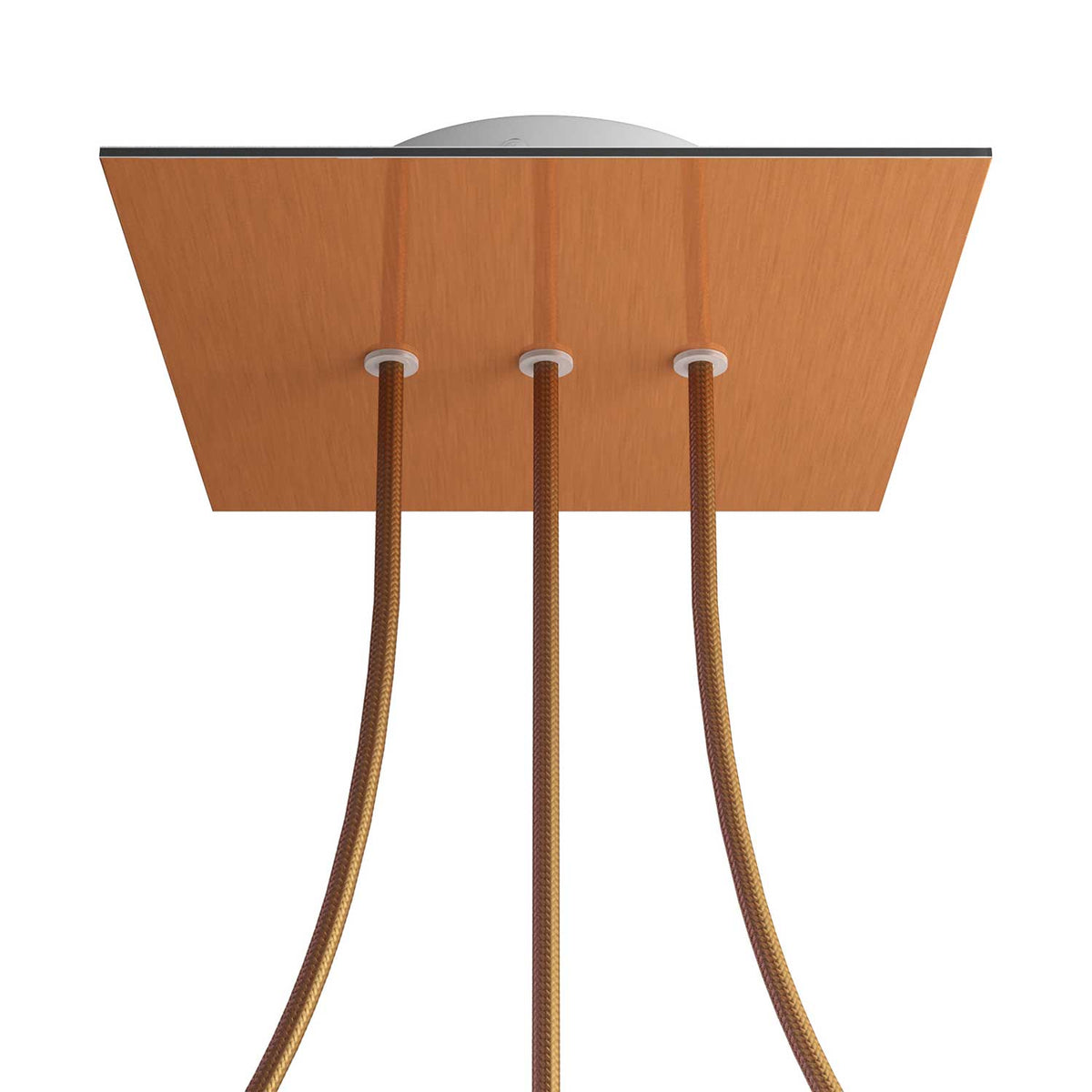Ceiling canopy Rose-One square, 200 mm with 3 inline holes and 4 side ...