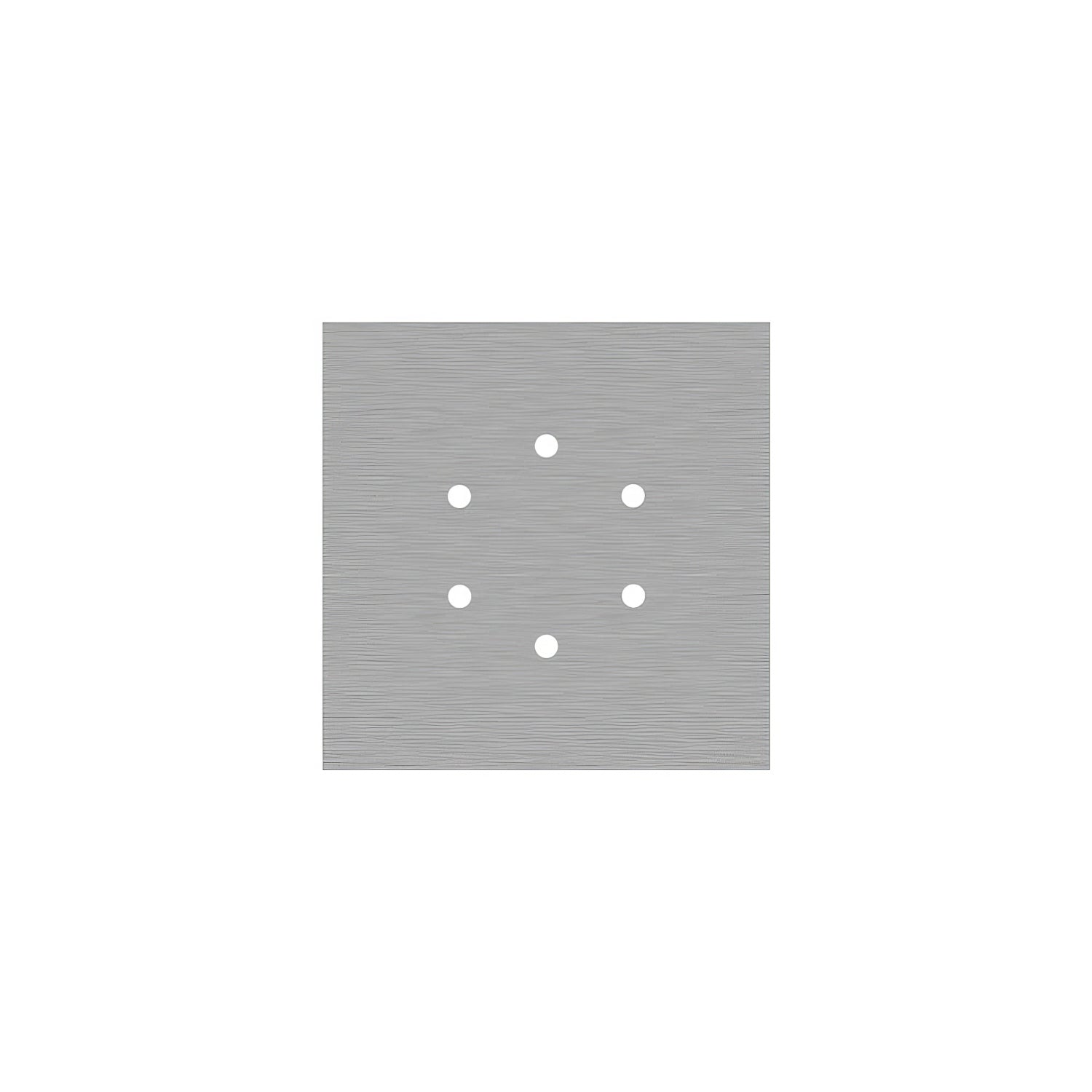 Rosone Rose-One quadrato, 200 mm con 6 fori e 4 fori laterali - Dibond Acciaio satinato Bianco