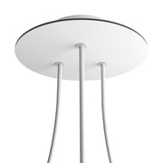 Rosone Rose-One rotondo, diametro 200 mm con 3 fori e 4 fori laterali - Bianco opaco Bianco