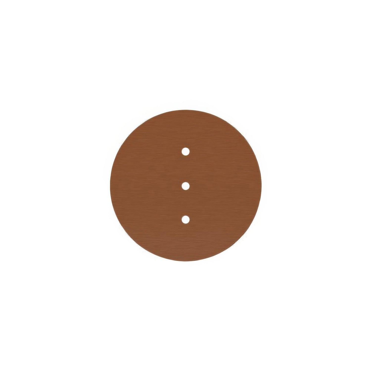 Rosone Rose-One rotondo, diametro 200 mm con 3 fori in linea e 4 fori laterali - Dibond Rame satinato Bianco