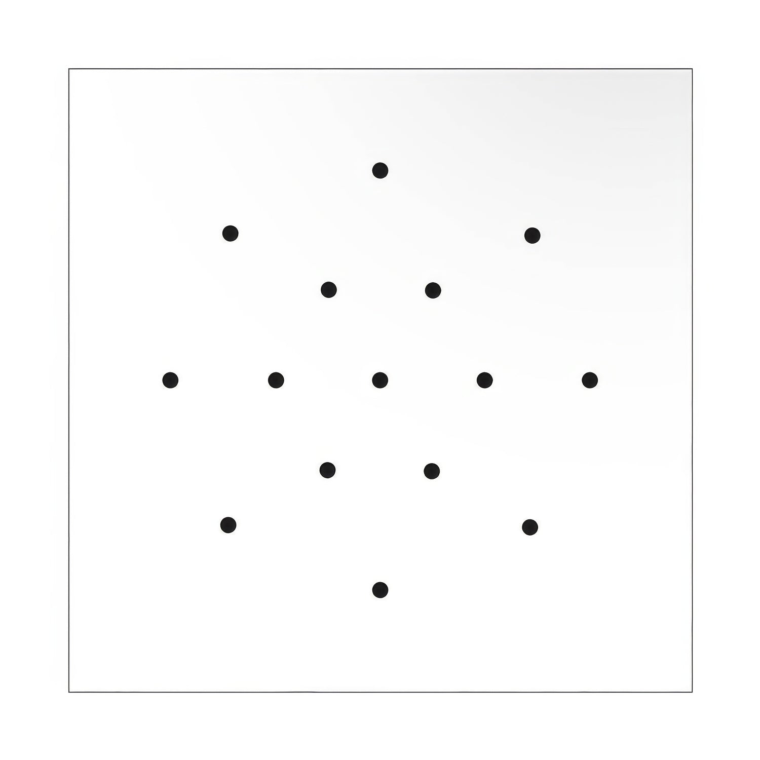 Rosone XXL Rose-One quadrato, 400 mm con 15 fori e 4 fori laterali - Bianco opaco Bianco