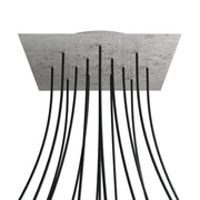 Rosone XXL Rose-One quadrato, 400 mm con 15 fori e 4 fori laterali - Cemento Bianco