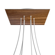 Rosone XXL Rose-One quadrato, 400 mm con 6 fori e 4 fori laterali - Legno Bianco