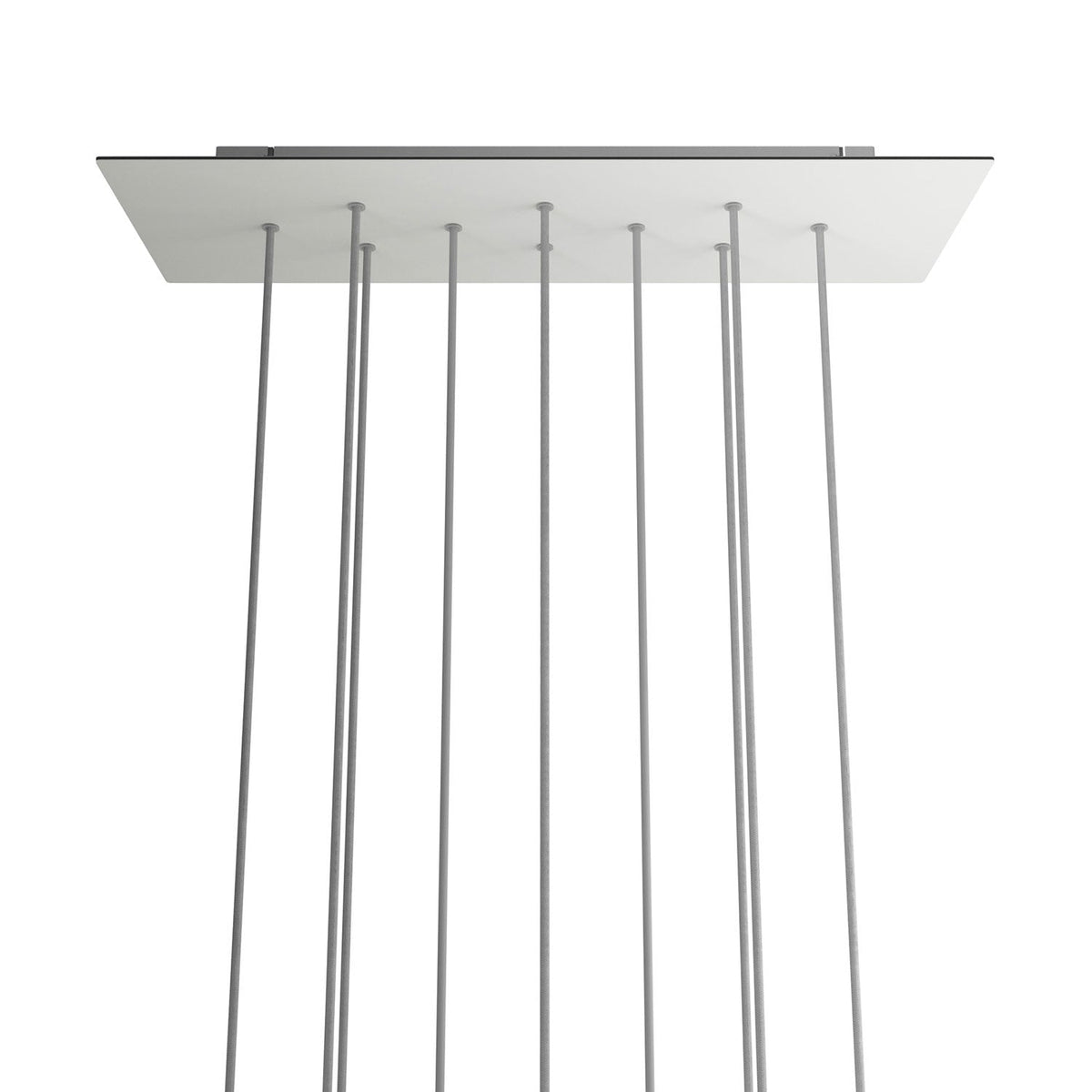 XXL rectangular ceiling canopy Ros One with 10 holes - Matte white ...