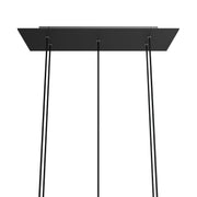 Rosone XXL Rose-One rettangolare a 5 fori e 6 fori laterali, dimensioni 675 x 225 mm - Dibond Nero opaco Bianco