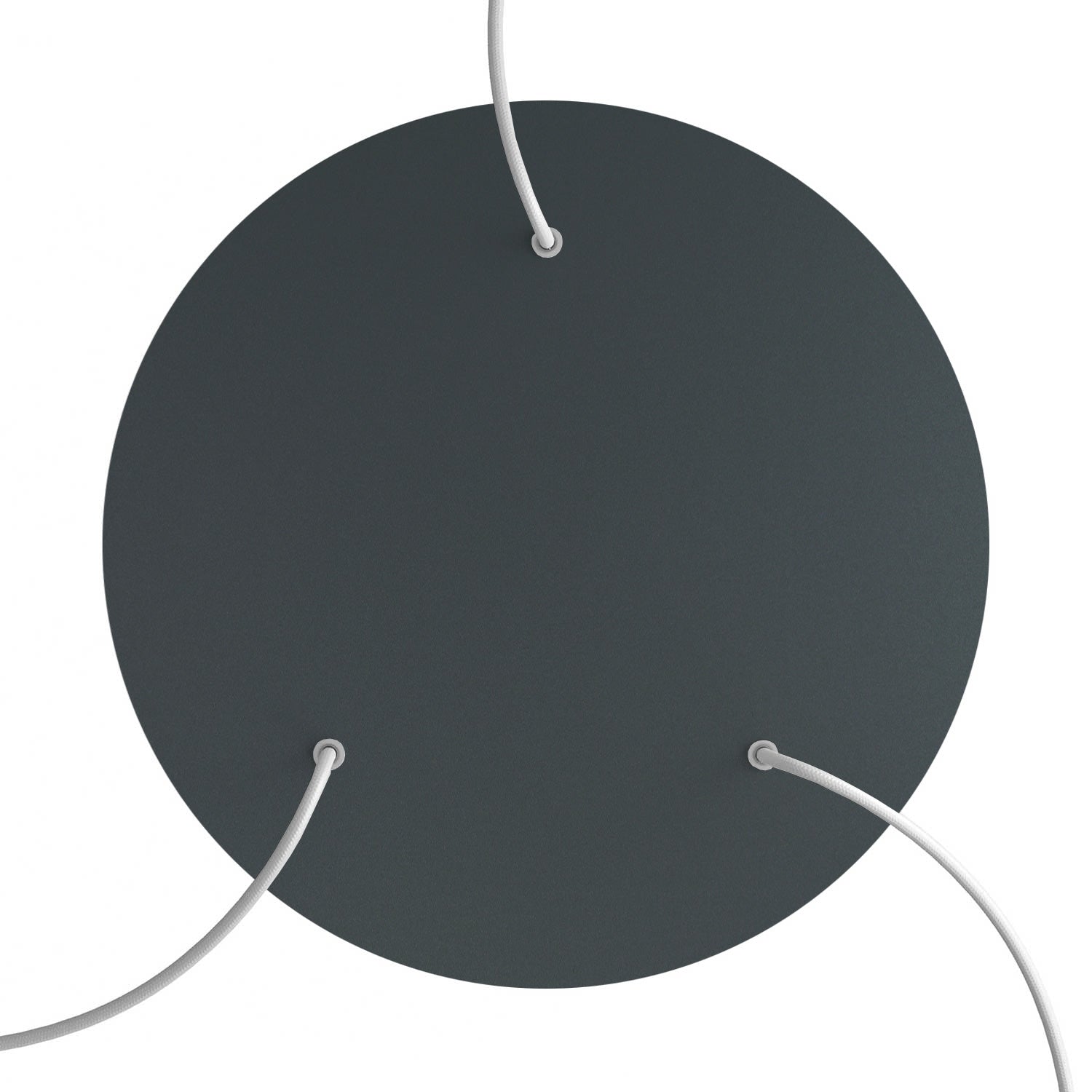 Rosone XXL Rose-One rotondo, diametro 400 mm con 3 fori e 4 fori laterali - Antracite Bianco