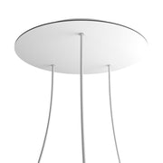 Rosone XXL Rose-One rotondo, diametro 400 mm con 3 fori e 4 fori laterali - Bianco opaco Bianco