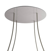 Rosone XXL Rose-One rotondo, diametro 400 mm con 4 fori e 4 fori laterali - Dibond Acciaio satinato Bianco