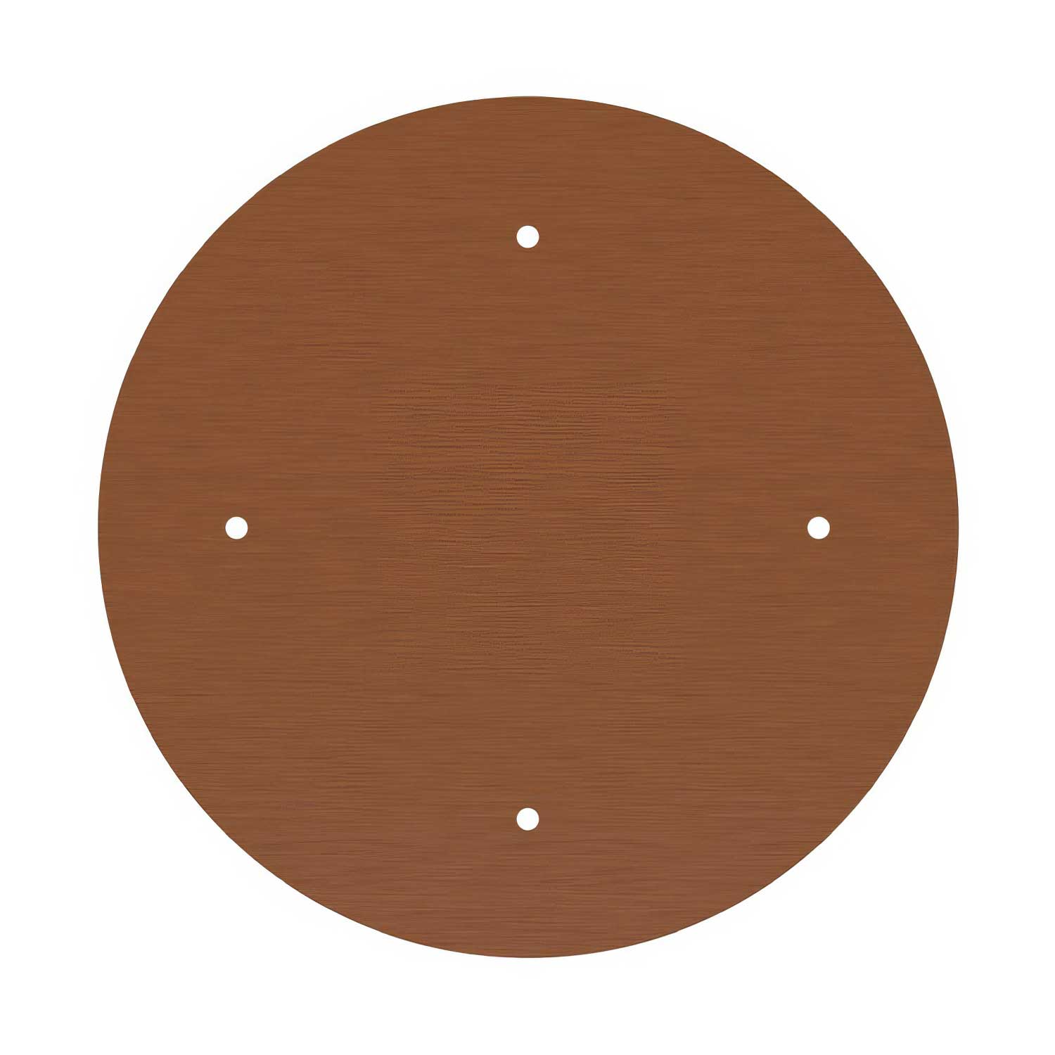 Rosone XXL Rose-One rotondo, diametro 400 mm con 4 fori e 4 fori laterali - Dibond Rame satinato Bianco