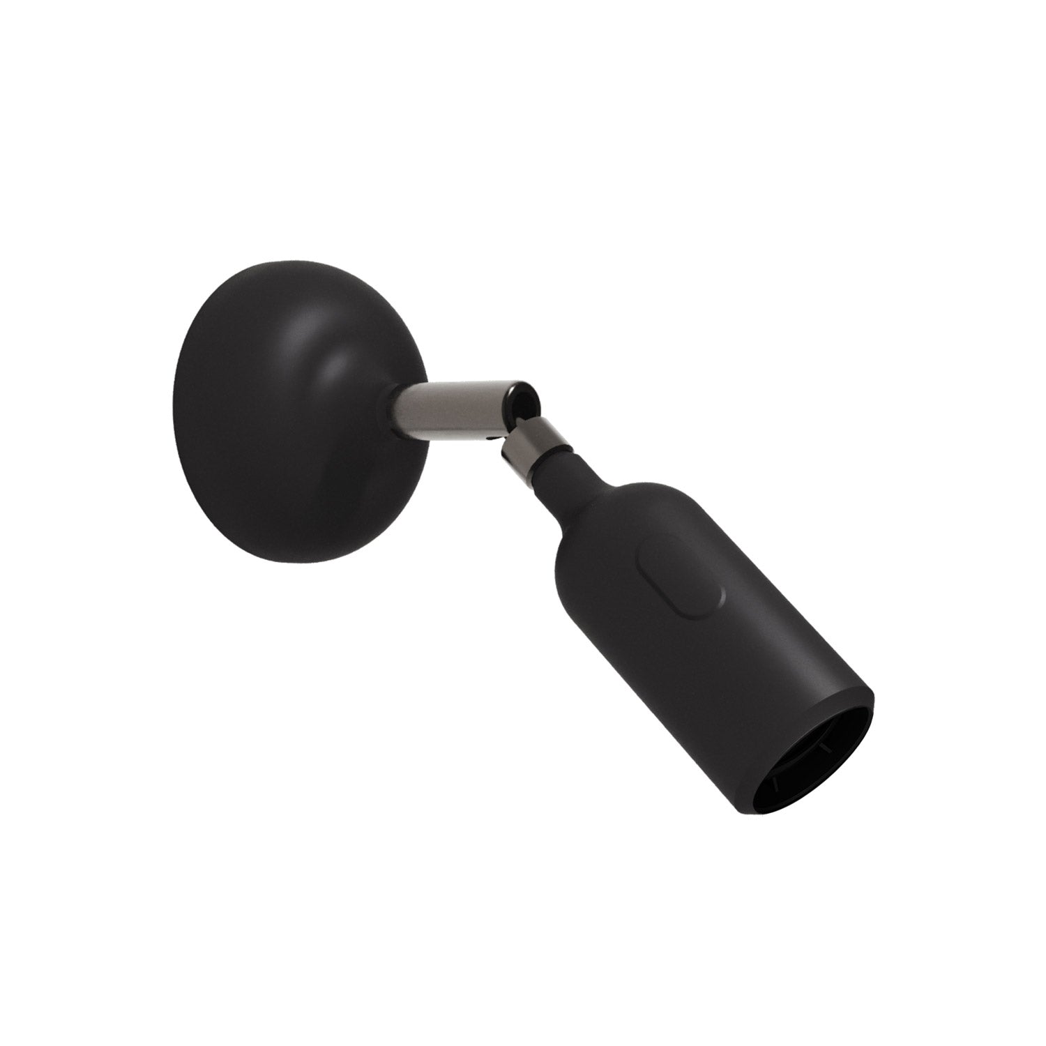 Silicone Fermaluce lamp with joint and built-in switch - Black