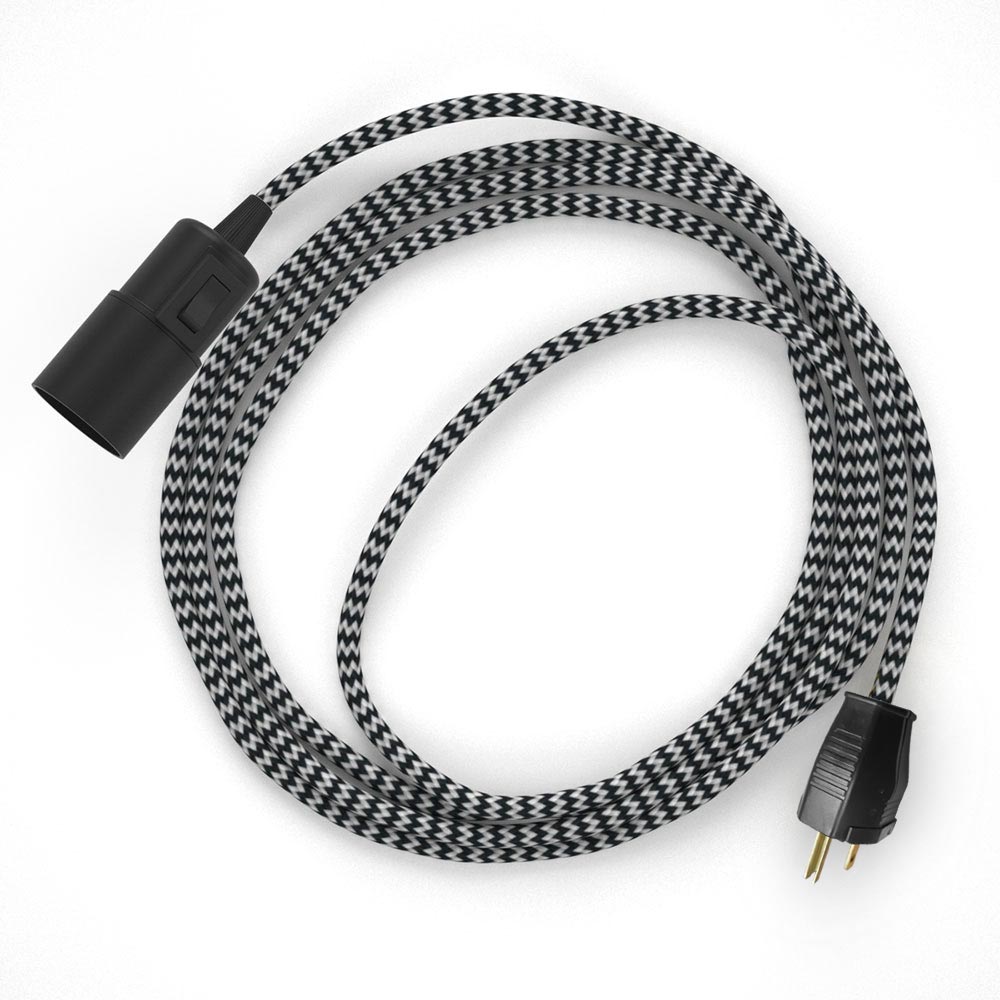 Snake - Plug-in lamp with Zig-Zag fabric cable - RZ04