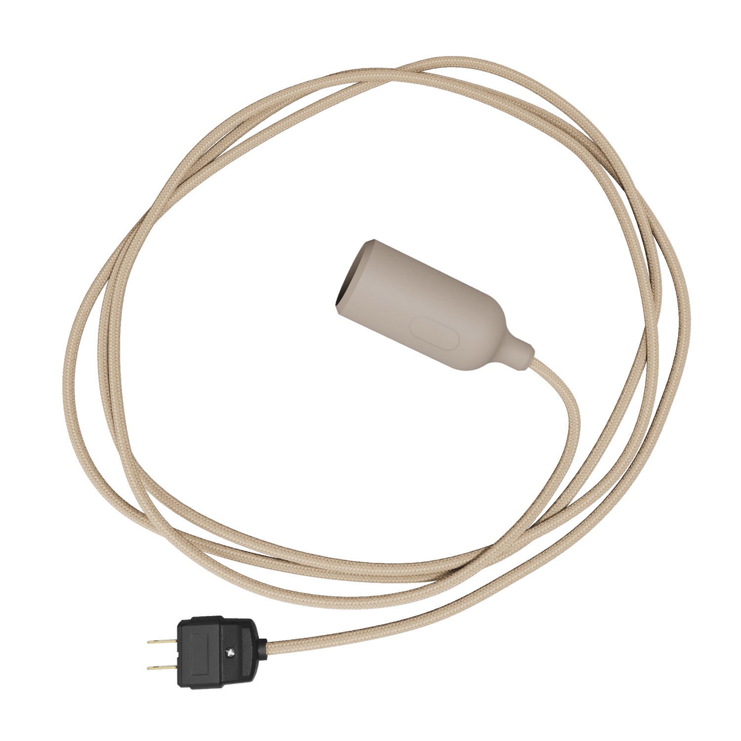 Snake - Silicone lamp with switch and plug Desert Brown