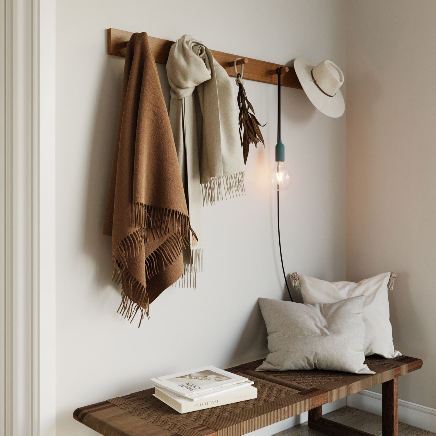 Snake - Silicone lamp with switch and plug Teal