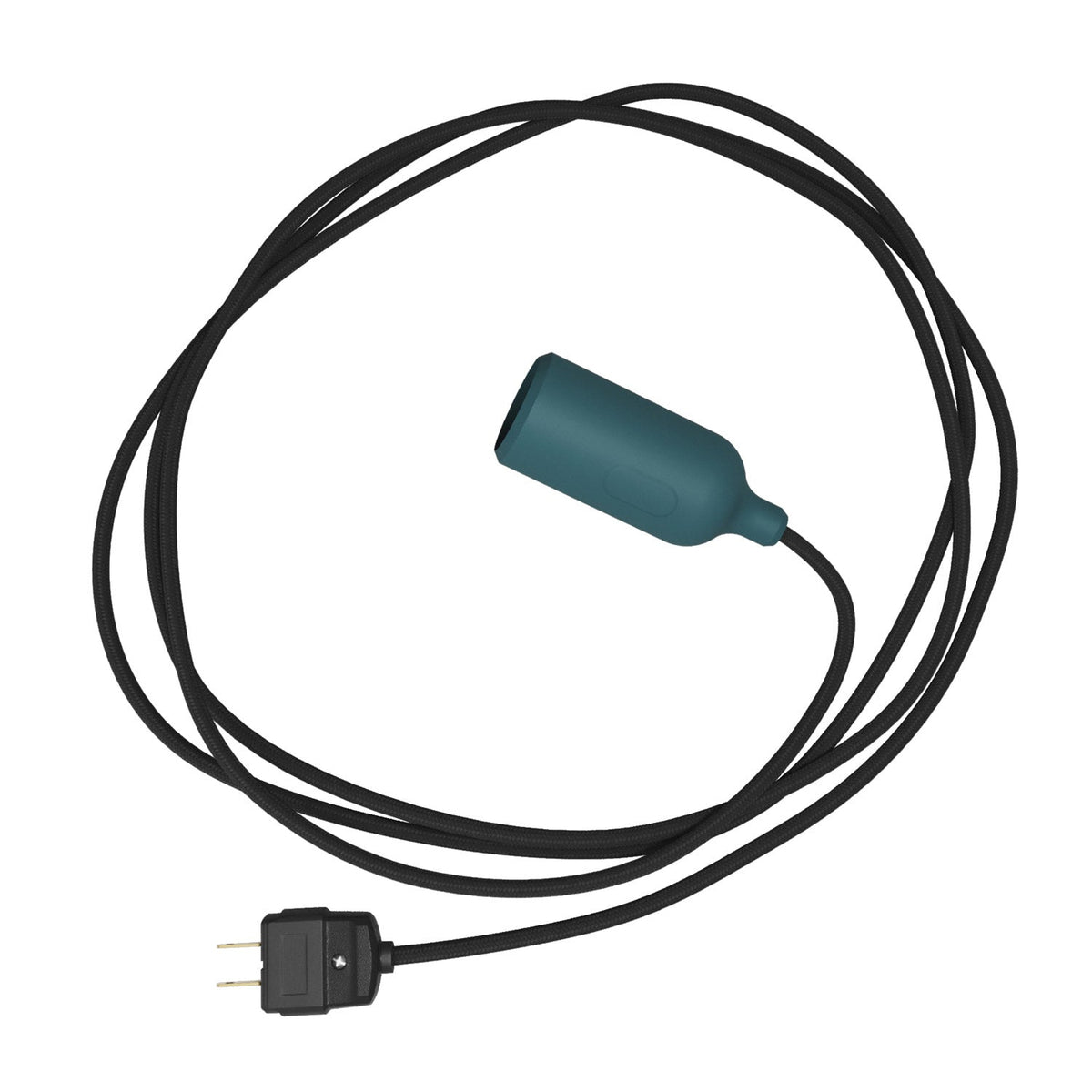 Snake - Silicone lamp with switch and plug - Teal – Creative Cables