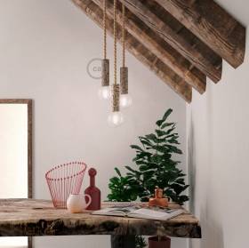 Wooden Logs - The perfect pendant light socket for your cabin or rustic decor