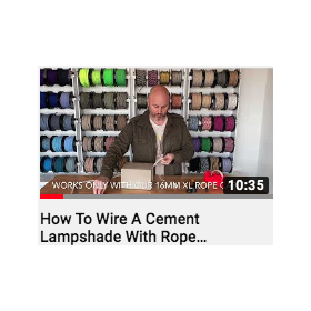 Make your Own Cement Lampshade Pendant Light with our Lamp Parts & Rope Electrical Wire